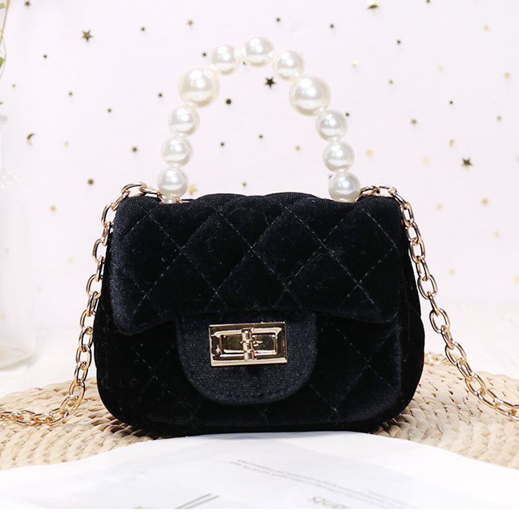 Women's Gold Veet Mini Fashion Pearl Women's Messenger Bag