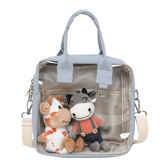 Style Transparent Cartoon Young Cute Dual-purpose Crossbody Bags