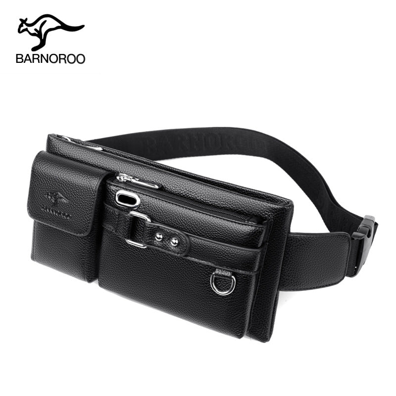 Glamorous Men's Mobile Soft Leather Slanted Bags