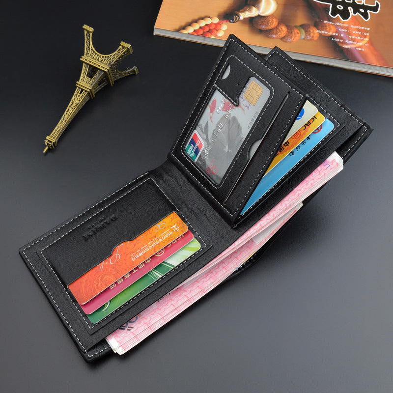 Men's Youth Fashion Large Capacity Horizontal Thin Men's Wallet