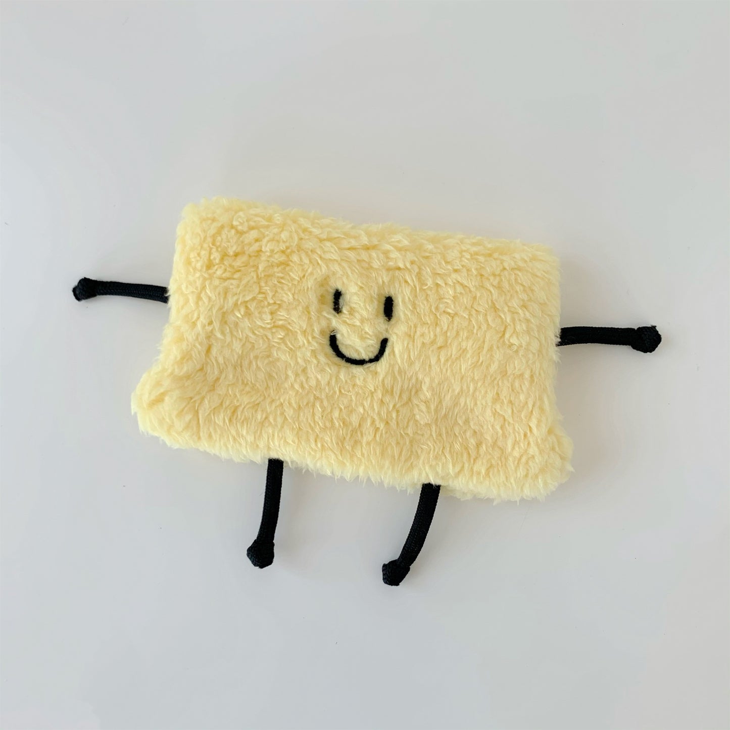 Cute Cheese Villain Cartoon Smiley Face Embroidered Card Holder