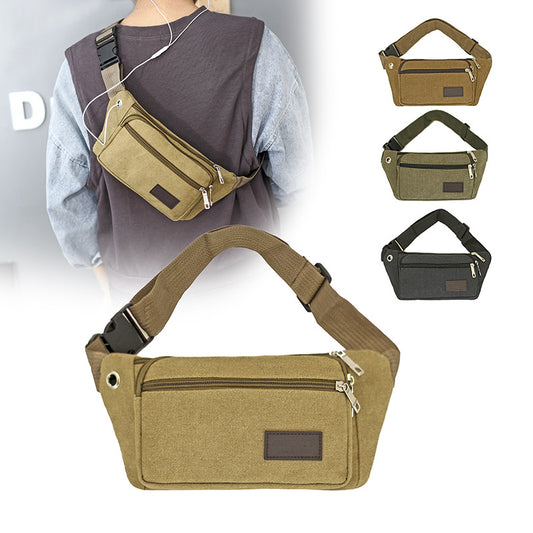 Women's & Men's & Thickened Canvas Exercise Running Change Men's Waist Packs