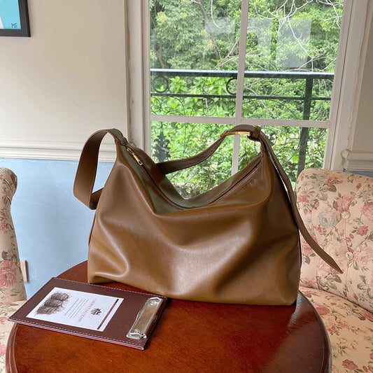 Women's Korean Style Large Capacity Soft Collapse Shoulder Bags