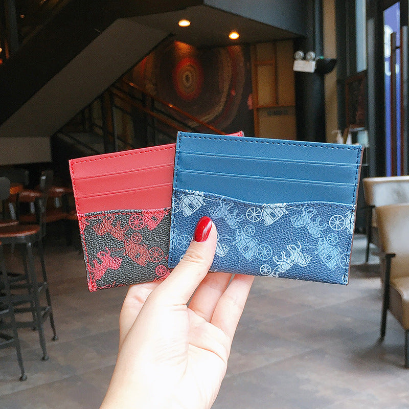 Printed Female Fashion Trendy Cute Simple Card Holder