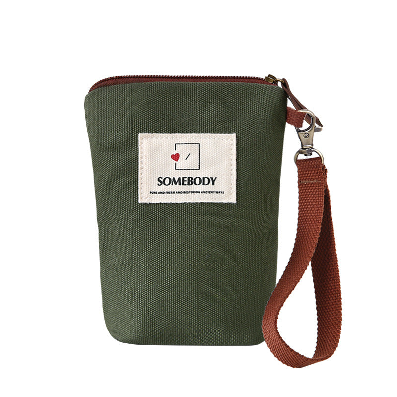 Color Mobile Female Retro Vertical Mori Canvas Phone Bags