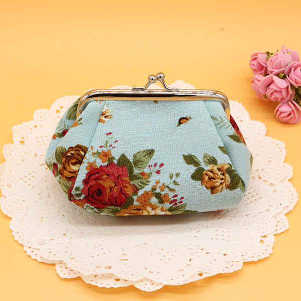 Versatile Women's Creative Canvas Fabric Clutch Coin Purses