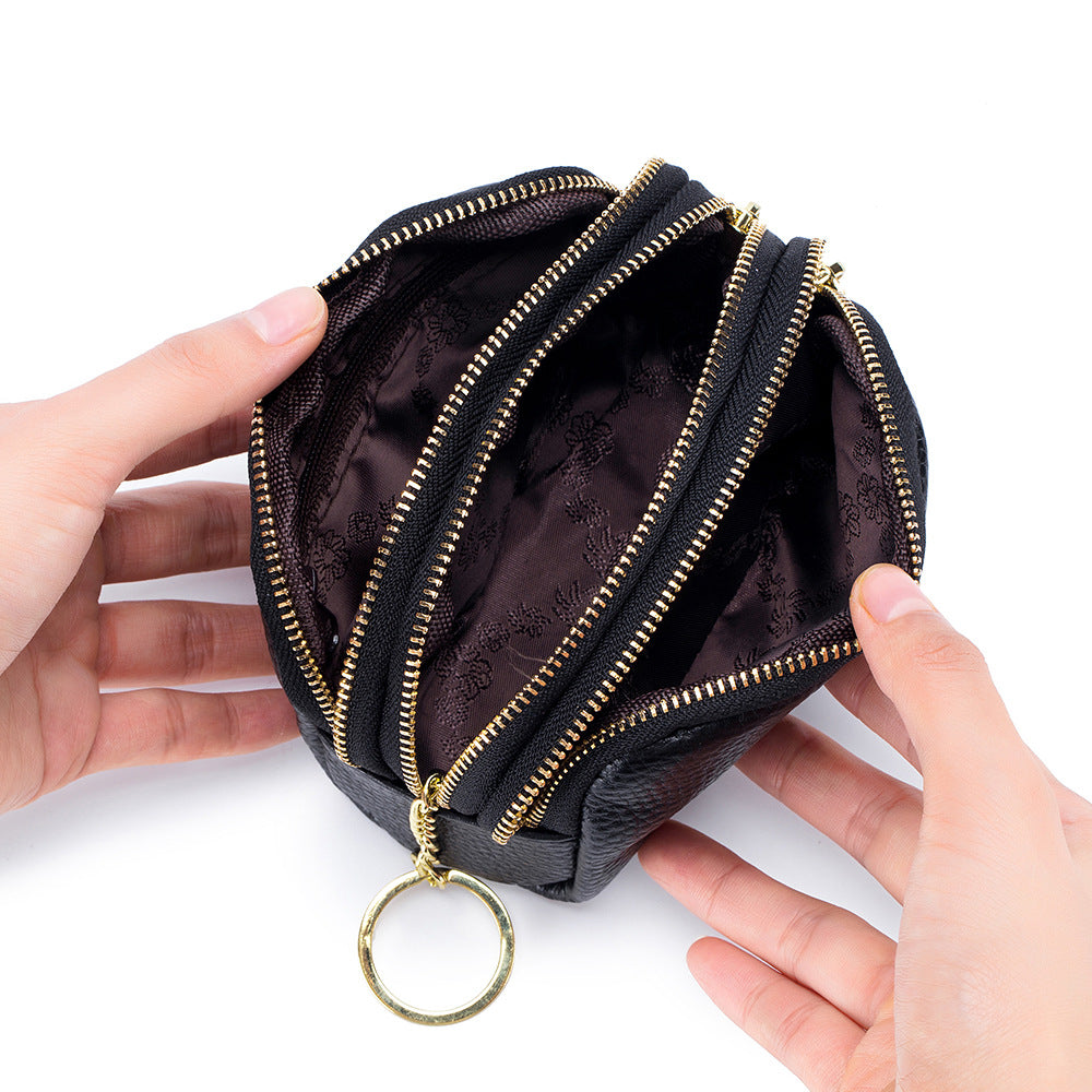Women's Layer Cowhide Mini Cute Korean Style Coin Purses