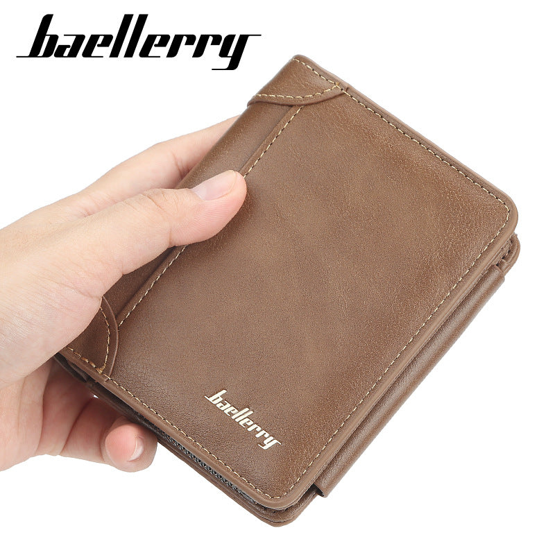 Men's Short Green Trendy Multi Slots High Men's Wallet