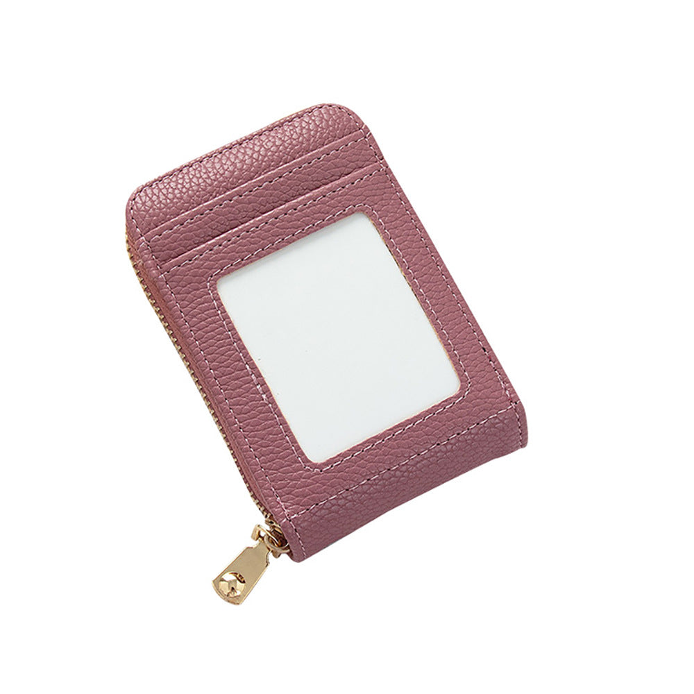 Women's Korean Solid Color Driving License Mini Card Holder