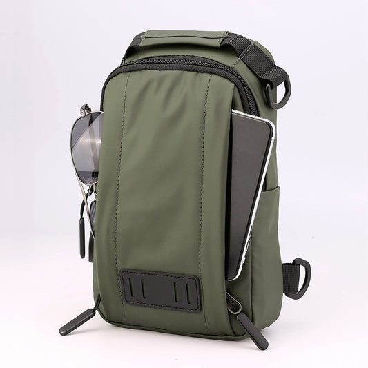 Men's Multifunctional Fashion Waterproof Nylon Cloth Trendy Men's Chest Bags