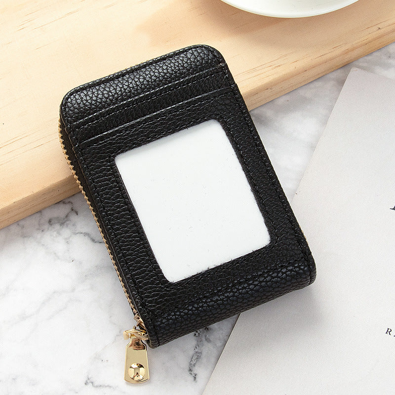 Women's Korean Solid Color Driving License Mini Card Holder