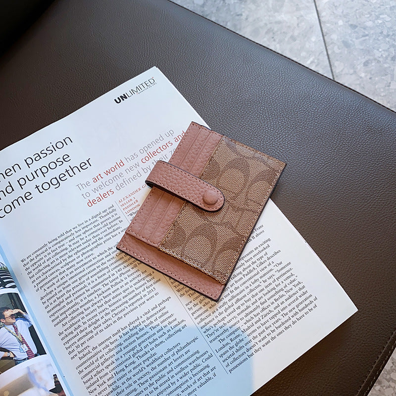 Female And Simple Personality Retro Cute Mini Exquisite Multiple Slots Card Holder