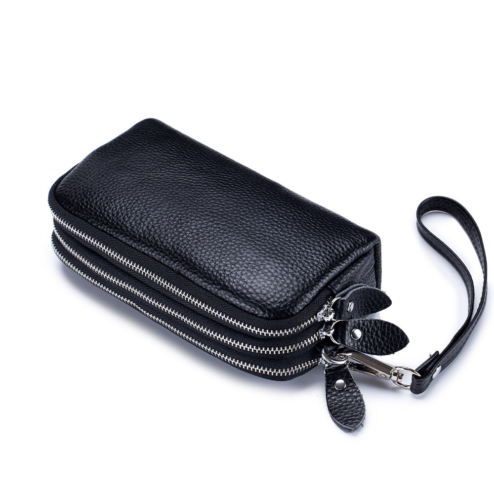 Women's Clutch Large Capacity Simple Triple Zipper Handbags