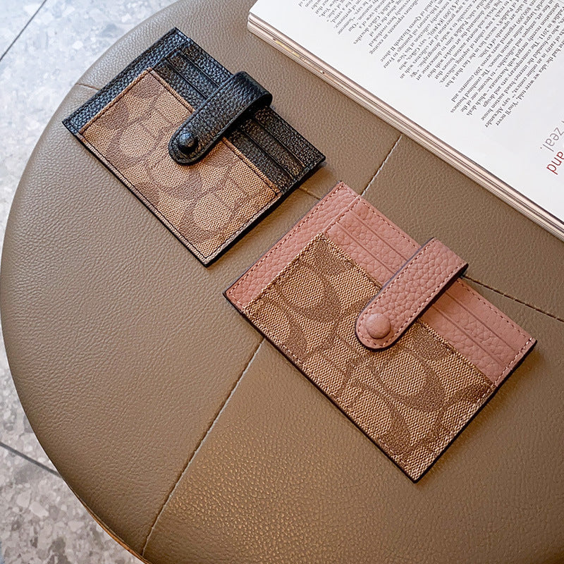 Female And Simple Personality Retro Cute Mini Exquisite Multiple Slots Card Holder