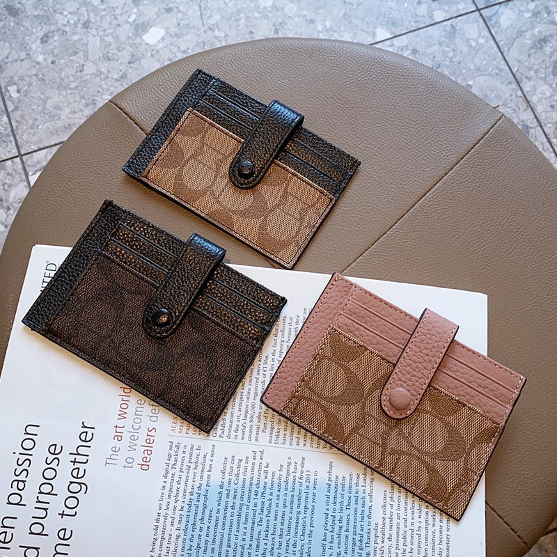 Female And Simple Personality Retro Cute Mini Exquisite Multiple Slots Card Holder