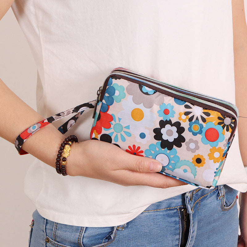 Women's Long Mobile Clutch Fabric Hand Coin Purses