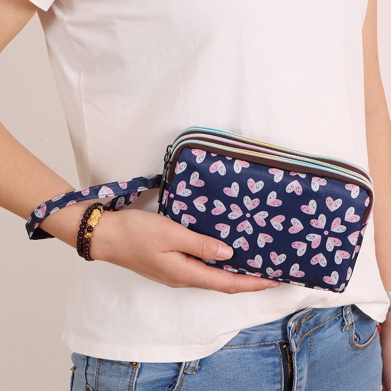Women's Long Mobile Clutch Fabric Hand Coin Purses