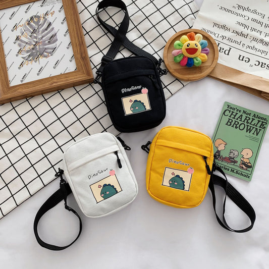 Attractive Women's Canvas Korean Fashion Dinosaur Shoulder Bags