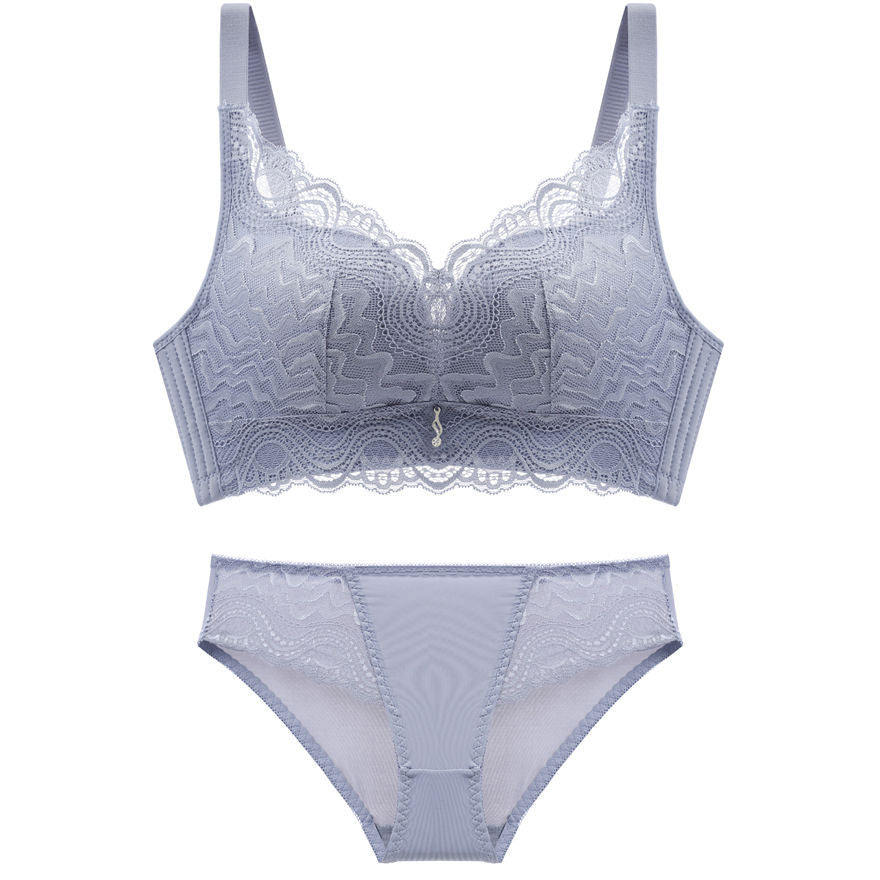 Women's Small Chest Push Up Wireless Adjustable Breast Holding Lingerie Sets