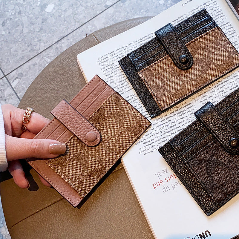 Female And Simple Personality Retro Cute Mini Exquisite Multiple Slots Card Holder