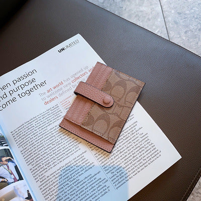 Female And Simple Personality Retro Cute Mini Exquisite Multiple Slots Card Holder