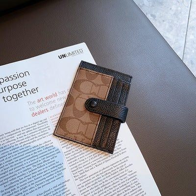 Female And Simple Personality Retro Cute Mini Exquisite Multiple Slots Card Holder