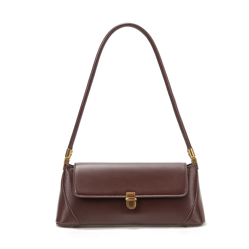 High-grade Western Style Stylish Textured Retro Baguette Underarm Bags