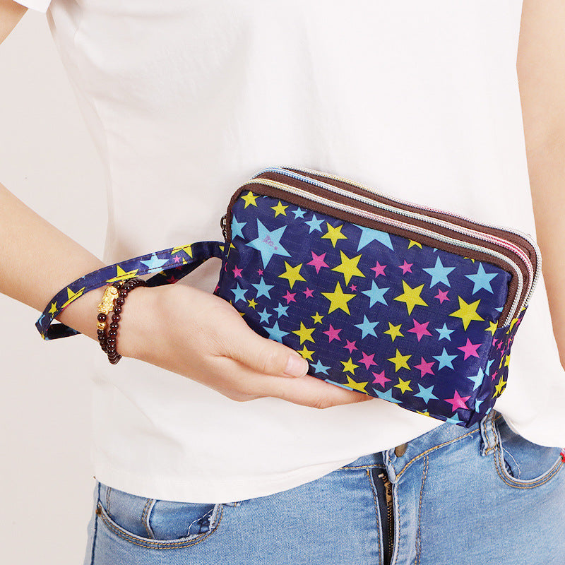 Women's Long Mobile Clutch Fabric Hand Coin Purses