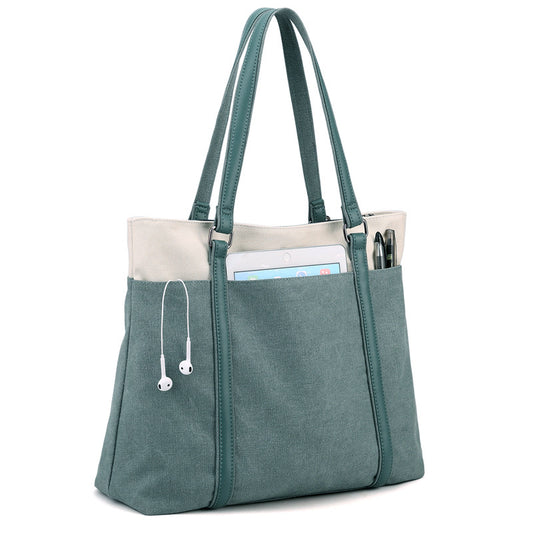 Women's Trendy Vintage Canvas Fashion Contrast Shoulder Bags