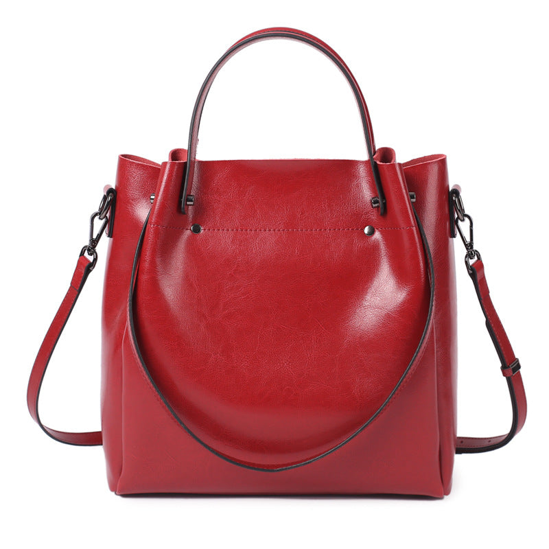Women's Should Be Cowhide Leather Large Capacity Handbags