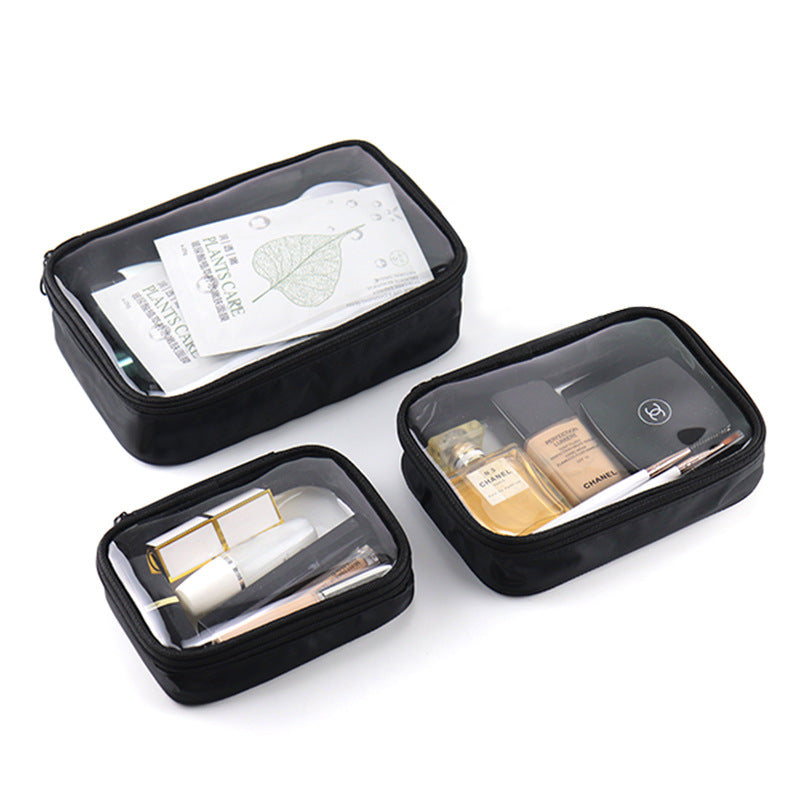 Popular Transparent Waterproof Large Capacity Female Cosmetic Bags
