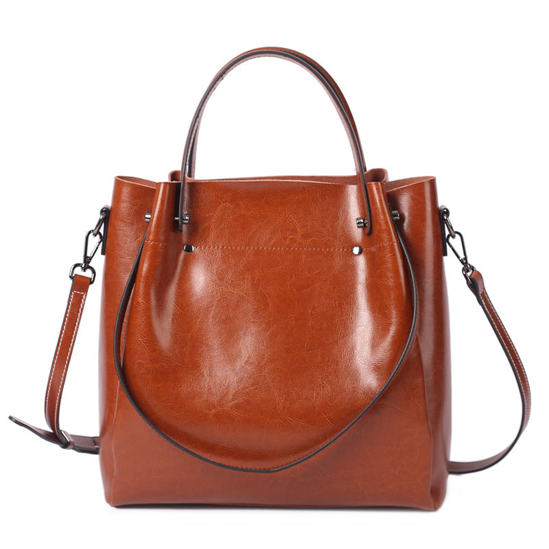 Women's Should Be Cowhide Leather Large Capacity Handbags