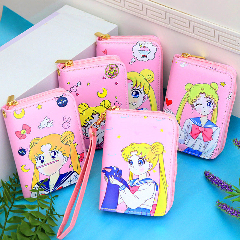 Women's Glamorous Cartoon Pretty Portable Short Ladies Wallets