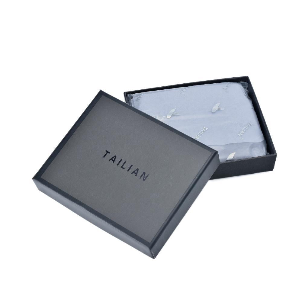 Men's Black Elegant Gift Box Mid-length Short Men's Wallets