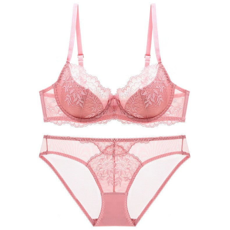 Lace Thin Cotton Big Chest Small Lingerie Sets
