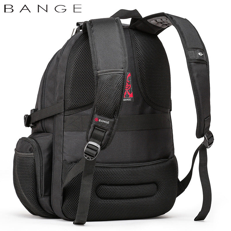 Men's Bange Waterproof Earplug Hole Charging Large Backpacks