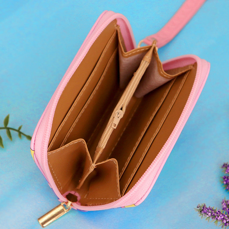 Women's Glamorous Cartoon Pretty Portable Short Ladies Wallets