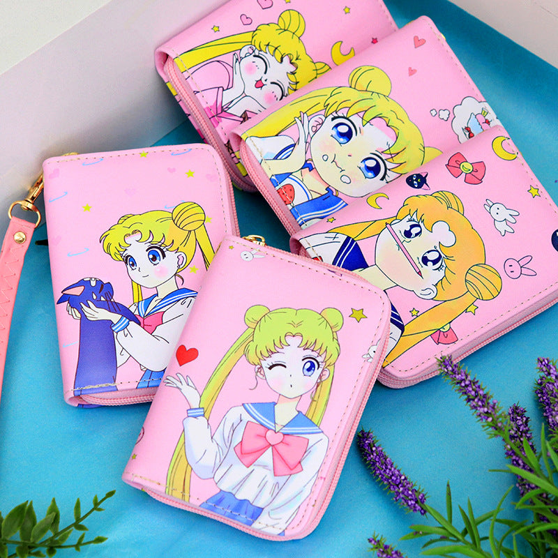 Women's Glamorous Cartoon Pretty Portable Short Ladies Wallets