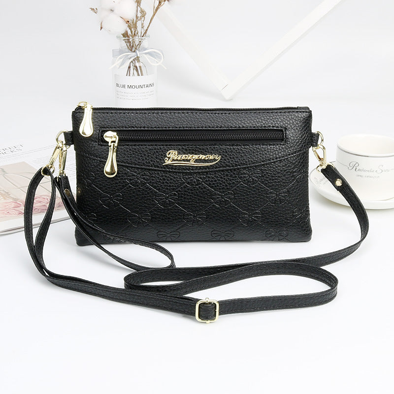 Women's Fashion Embossed Soft Material Mobile Bags