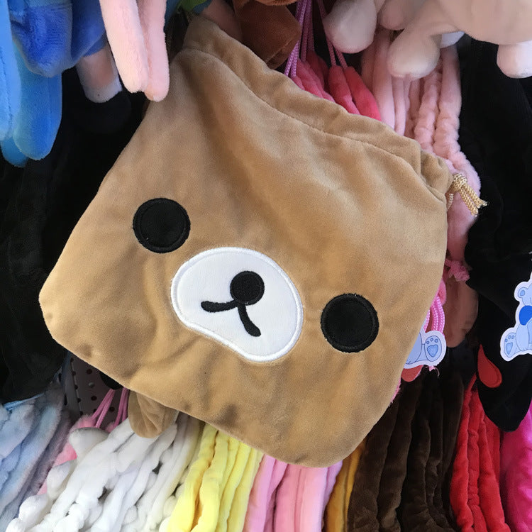 Women's & Men's & Plush Cute Drawstring Korean Mobile Bags