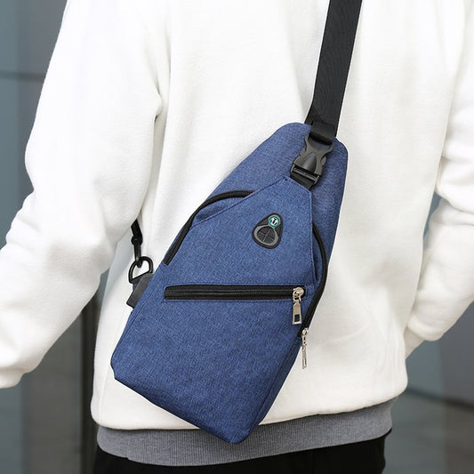 Men's Durable Cool Charging Leisure Simple Men's Chest Bags