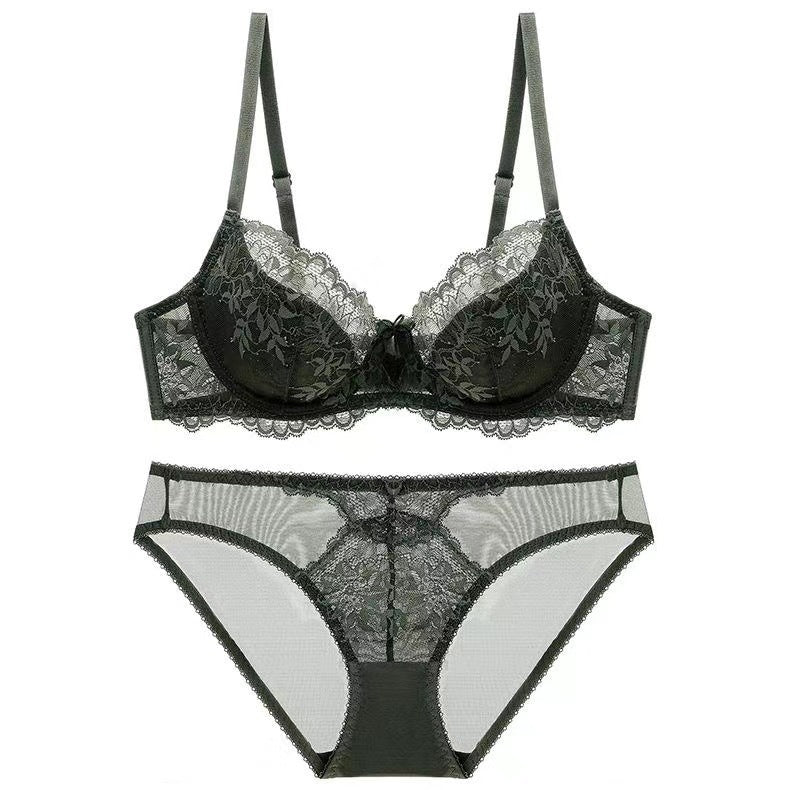 Lace Thin Cotton Big Chest Small Lingerie Sets