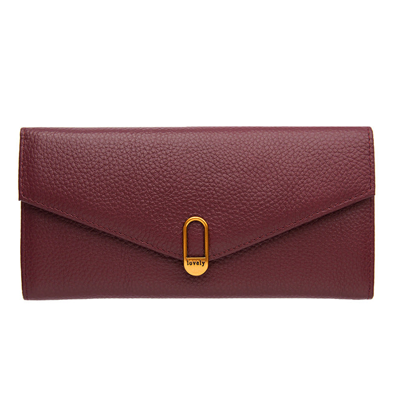 Women's Long Leather Change Position First Layer Ladies Wallets