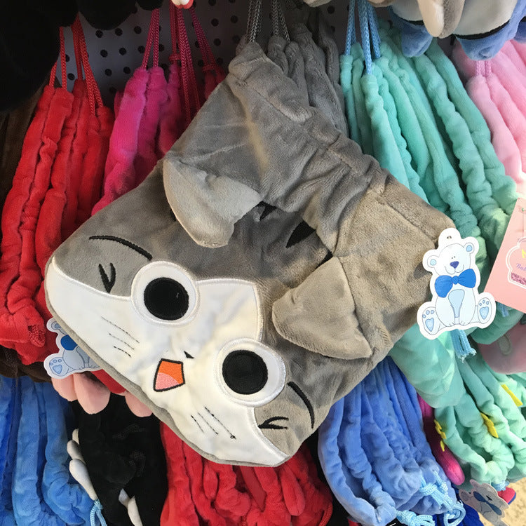 Women's & Men's & Plush Cute Drawstring Korean Mobile Bags