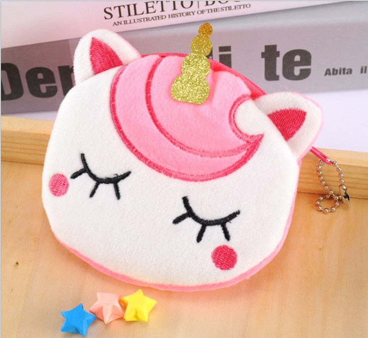 Children's Mini Storage Cartoon Cute Plush Earphone Coin Purses