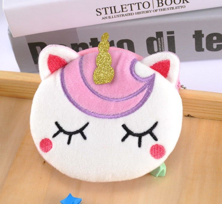 Children's Mini Storage Cartoon Cute Plush Earphone Coin Purses