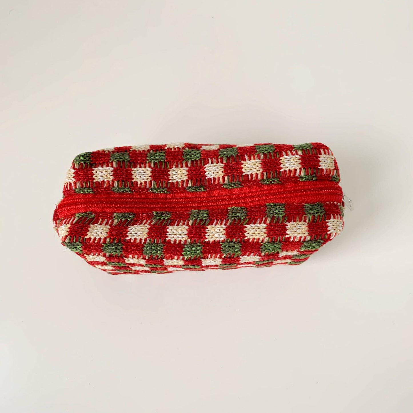 Christmas Thick Needle Knitted Polyester Storage Cosmetic Bags