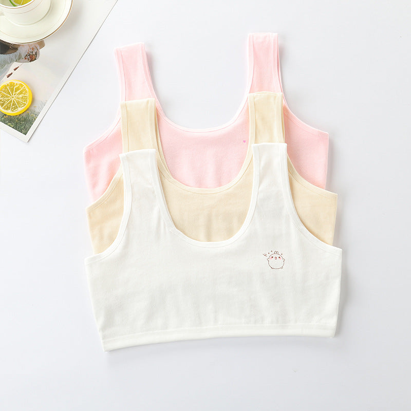 Underwear Female Cotton Vest Green Junior Everyday Bras