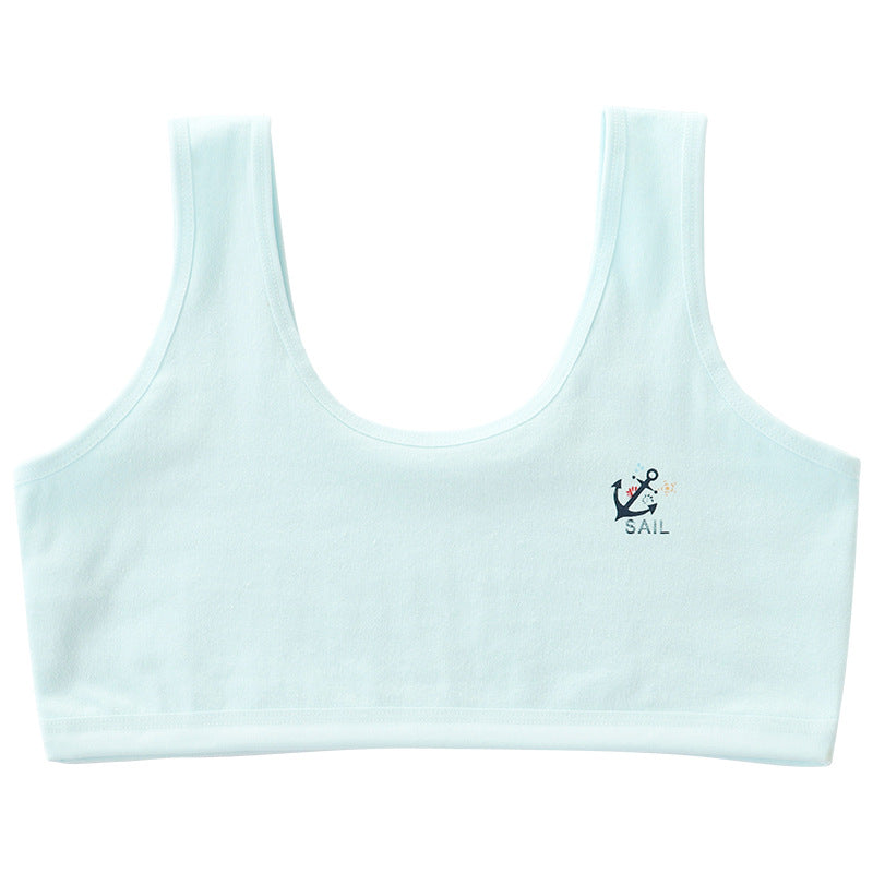 Underwear Female Cotton Vest Green Junior Everyday Bras