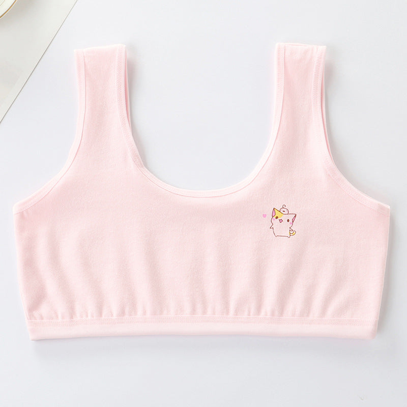 Underwear Female Cotton Vest Green Junior Everyday Bras